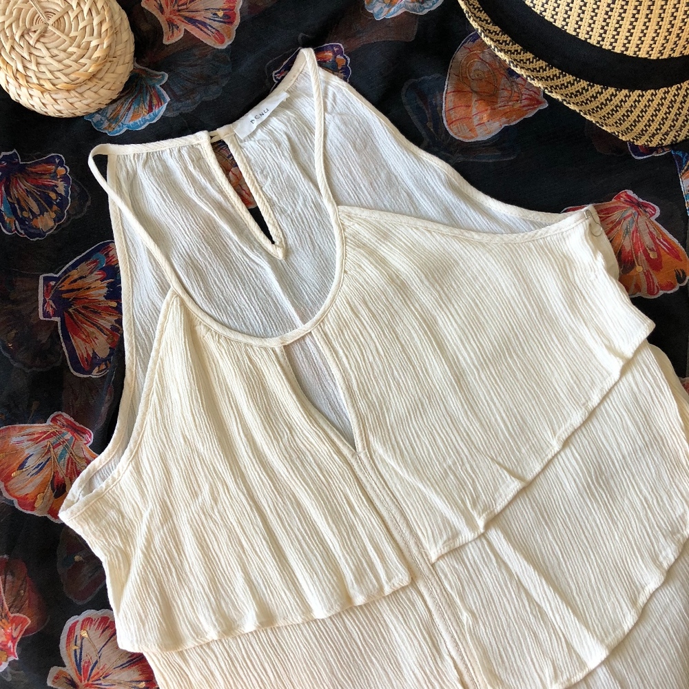 BCNU for Anthro Ruffle Racerback Top - Picture 1 of 8